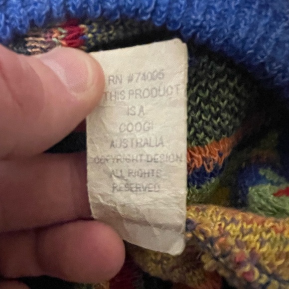 Rare Vintage 90s Authentic Coogi Sweater Mens 2XL Cotton 3D Knit Biggie BIG - Picture 15 of 16